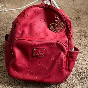 Juicy Couture Red Hearts Backpack